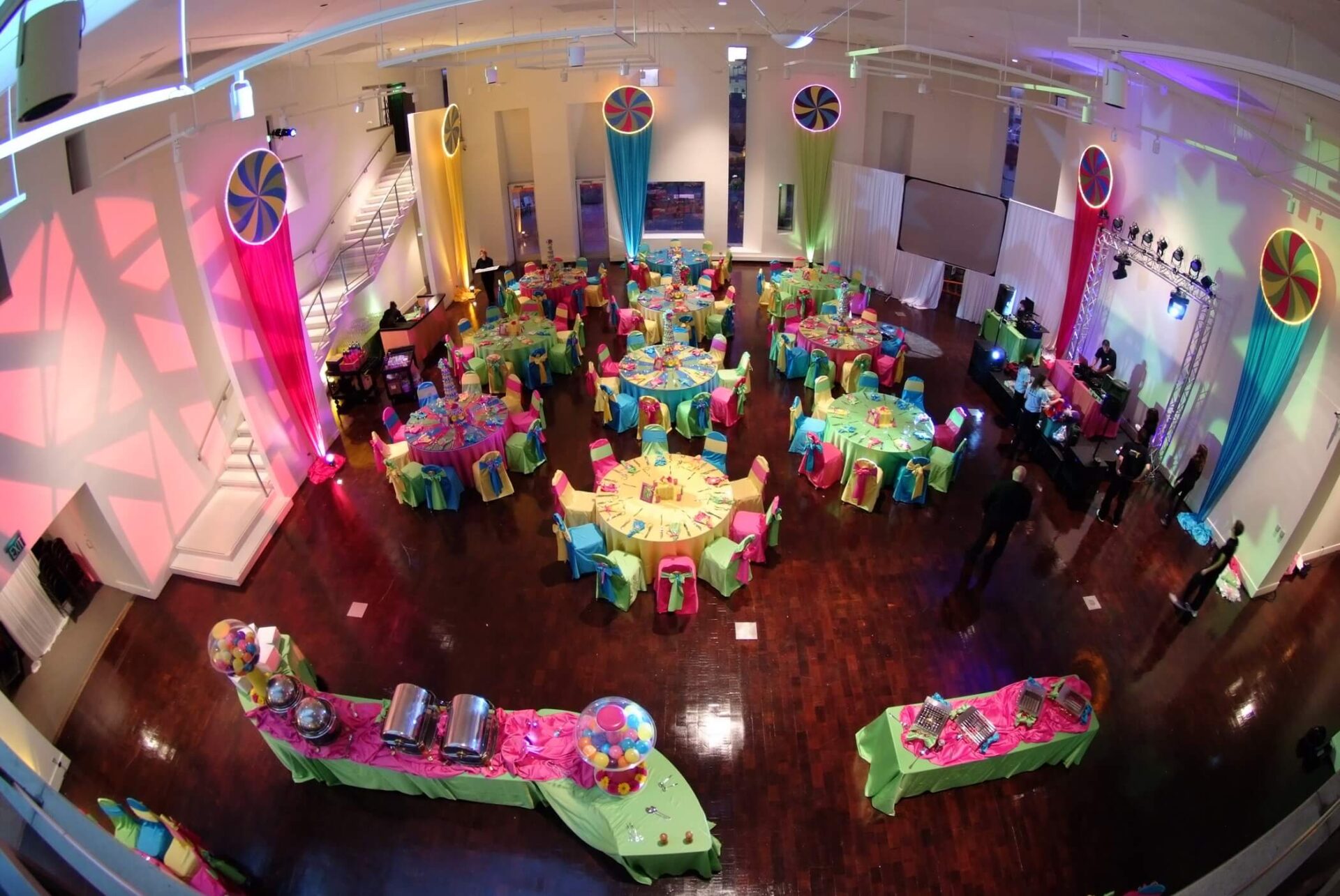 The Total View Of an Event with Colorful Chairs