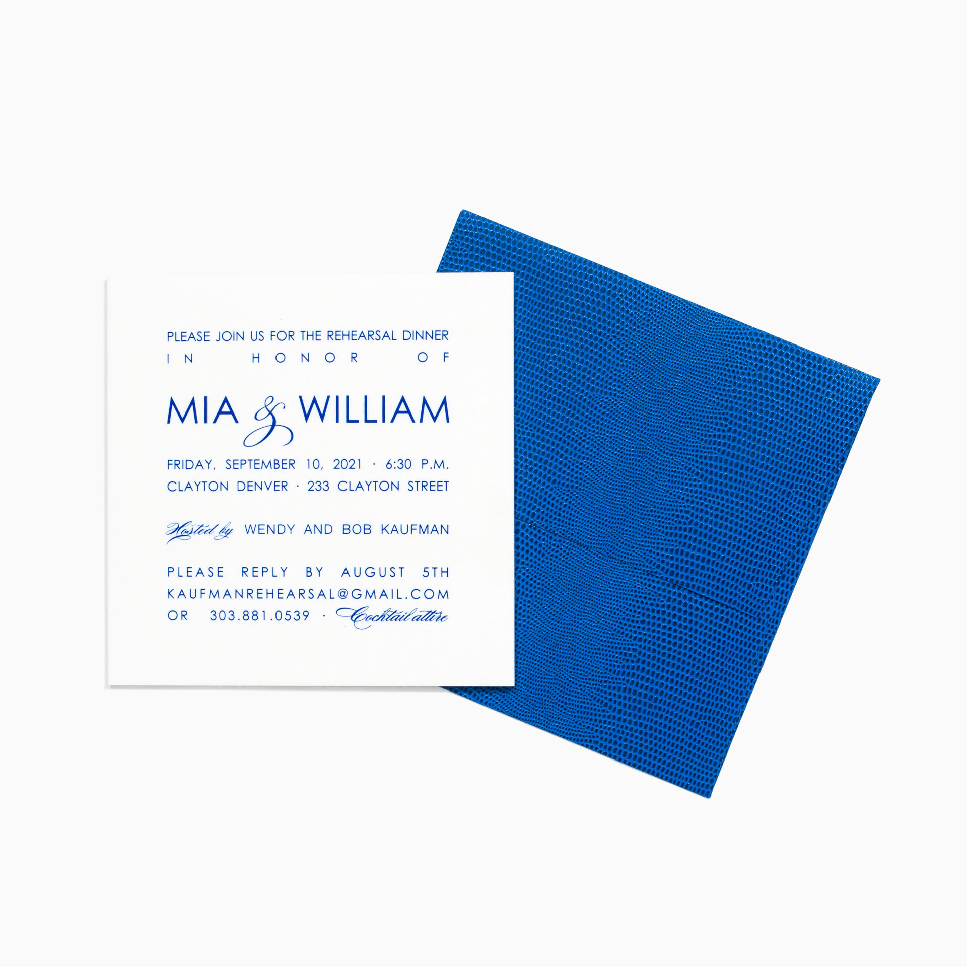 Mia & William Invitation Card